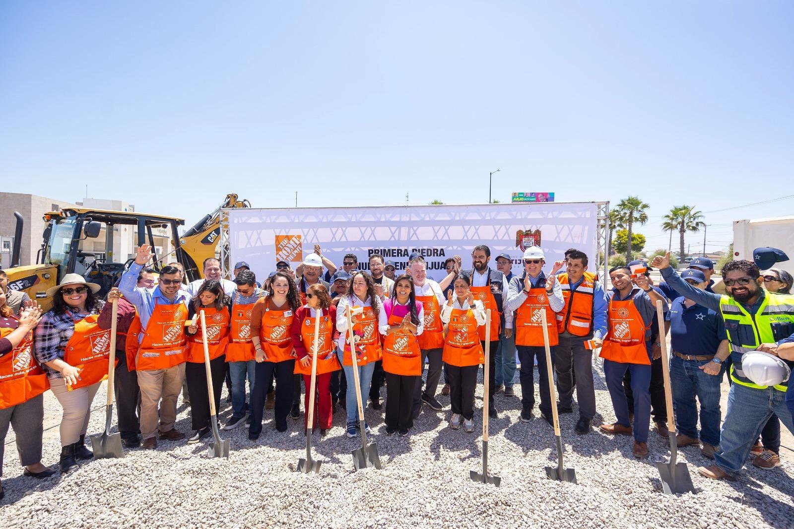 ALCALDESA MONTSERRAT CABALLERO COLOCA PRIMERA PIEDRA DE TIENDA THE HOME DEPOT EN ZONA DE SANTA FE - Lasnoticias.info