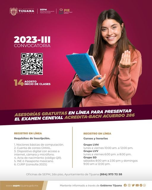 XXIV AYUNTAMIENTO INVITA A MAYORES DE 18 AÑOS A ACREDITAR SUS ESTUDIOS DE BACHILLERATO. lasnoticias.info