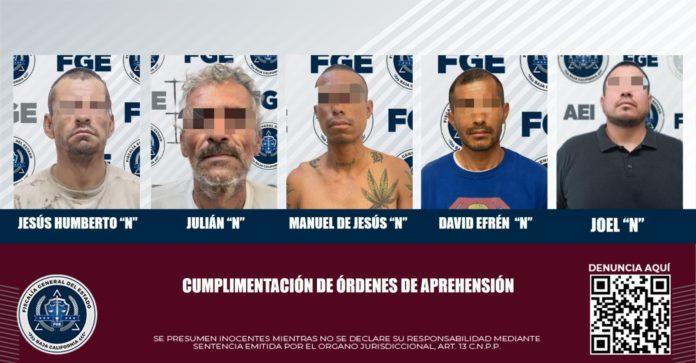 Cinco hombres son capturados por contar con orden de aprehensión activa. lasnoticias.info