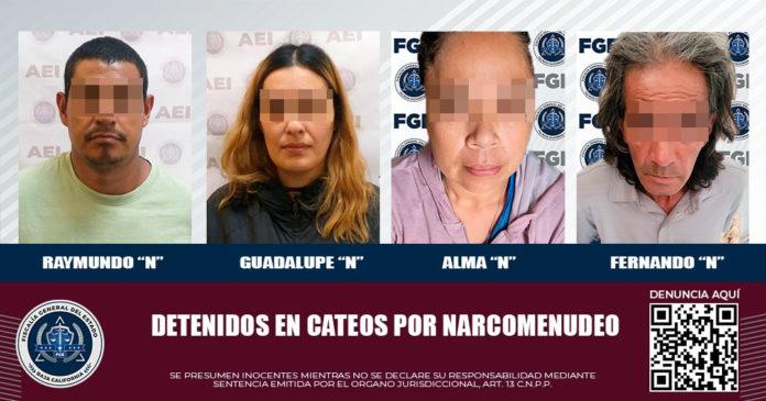 Detiene FGE a cuatro personas durante cateos por narcomenudeo. lasnoticias.info