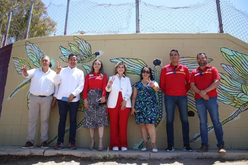 Inauguran Araceli Brown y Mavis Olmeda, el Área Infantil y Cancha de Usos Múltiples en el Parque Lineal de la Ampliación Lucio Blanco. lasnoticias.info