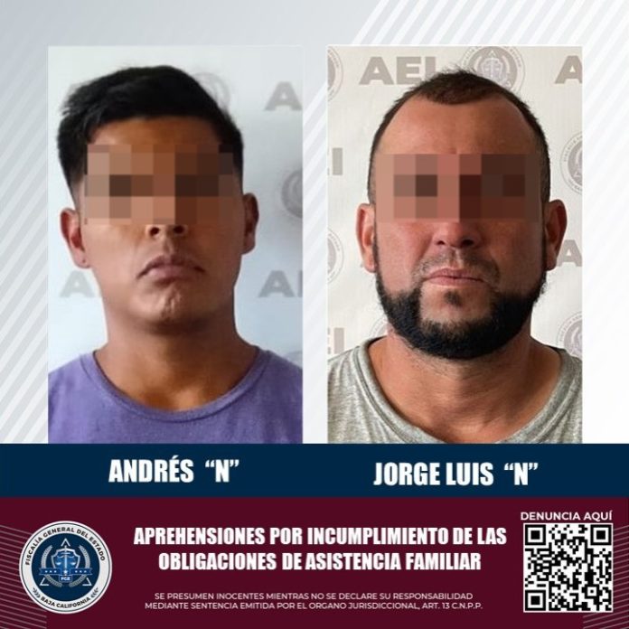 Son aprehendidos dos sujetos por incumplir las obligaciones de asistencia familiar. lasnoticias.info