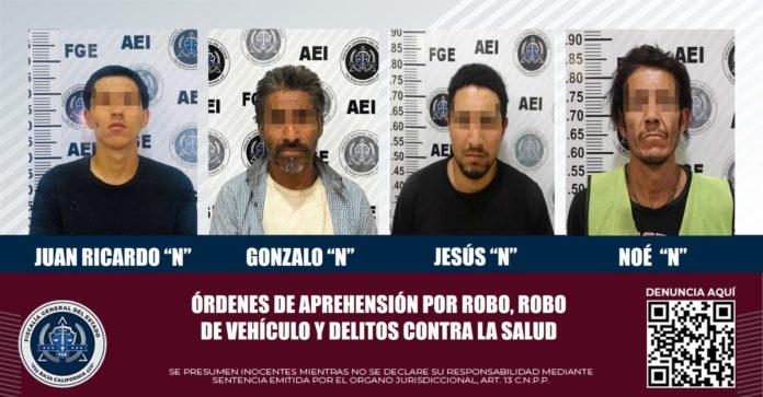 Aprehende Agencia Estatal De Investigación de la FGE a cuatro prófugos de la justicia. lasnoticias.info