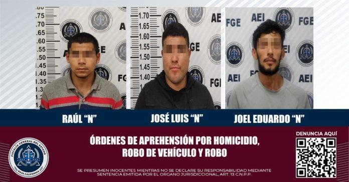 Tres sujetos son detenidos con orden de aprehensión por homicidio, robo de vehículo y robo: FGE. lasnoticias.info