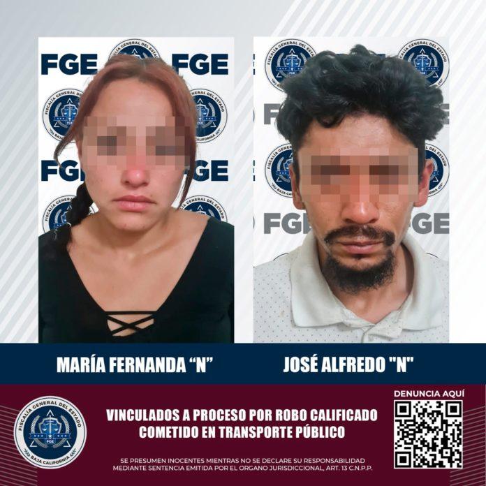 En prisión preventiva pareja de presuntos asaltantes a unidad de transporte público en Tijuana. lasnoticias.info