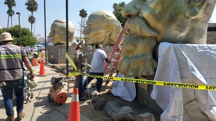 BRINDA GOBIERNO DE ENSENADA MANTENIMIENTO PERMANENTE A LA PLAZA CÍVICA DE LA PATRIA. lasnoticias.info
