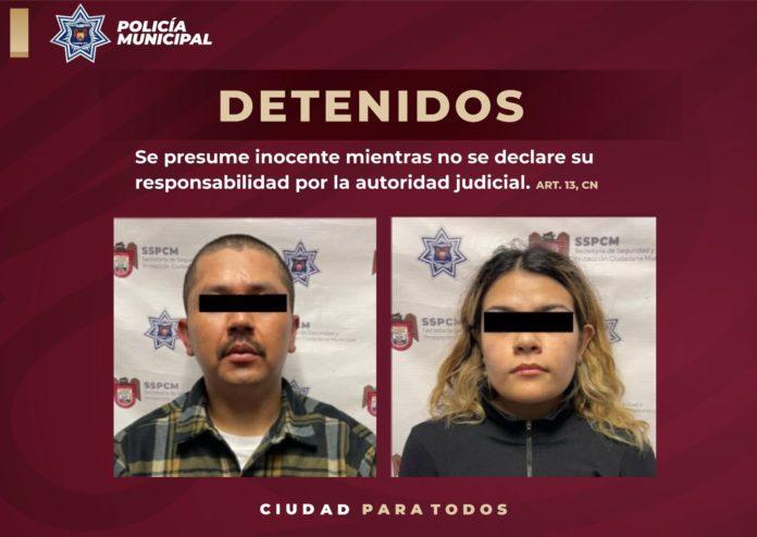 CAPTURA POLICÍA MUNICIPAL A PAREJA CON ARMAS DE ALTO PODER. lasnoticias.info