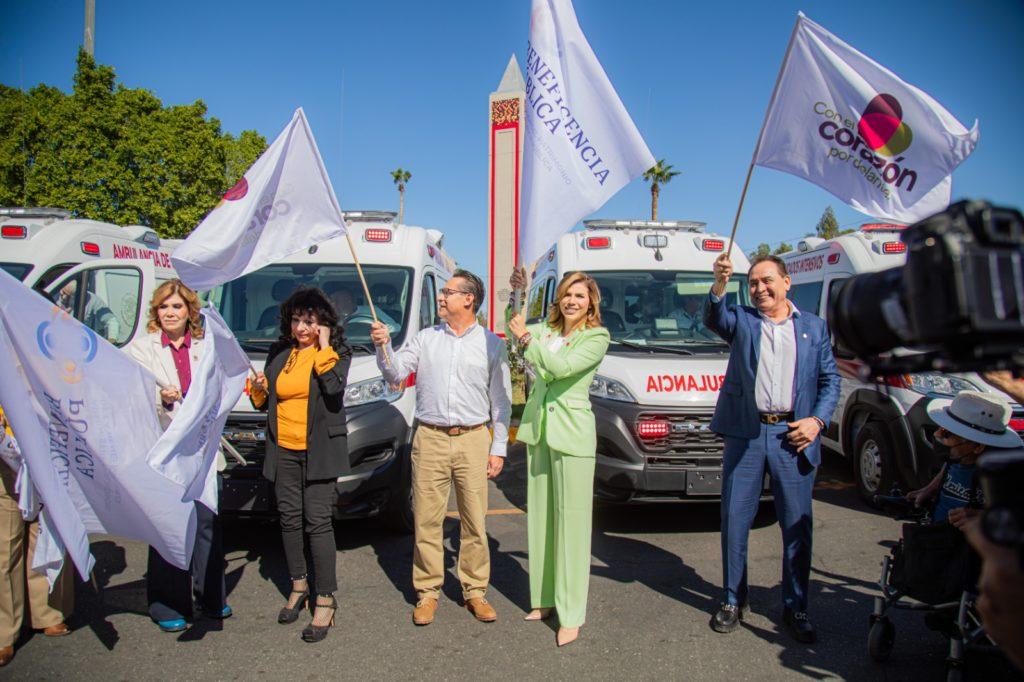 ENTREGAN MARINA DEL PILAR Y BENEFICENCIA PÚBLICA 12 AMBULANCIAS TOTALMENTE EQUIPADAS. lasnoticias.info