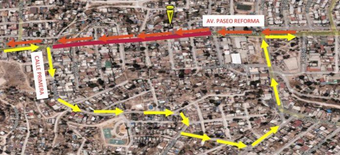 AYUNTAMIENTO DE TIJUANA INFORMA SOBRE DESVÍO VEHICULAR DE AVENIDA PASEO REFORMA POR OBRAS DE BACHEO. lasnoticias.info