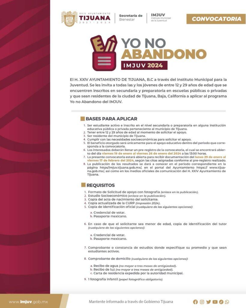 IMJUV EXTIENDE PLAZO DE CONVOCATORIA PARA APOYAR A ESTUDIANTES. lasnoticias.info