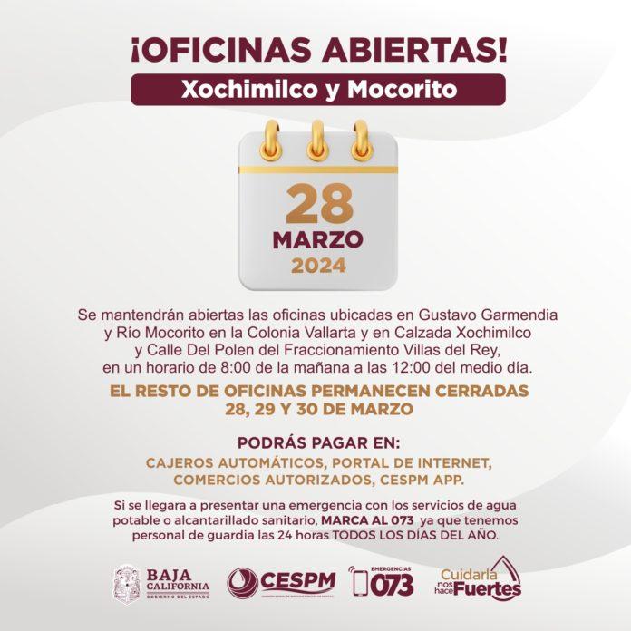 INFORMA CESPM ALTERNATIVAS PARA REALIZACIÓN DE TRÁMITES DURANTE DÍAS DE ASUETO DE SEMANA SANTA. lasnoticias.info
