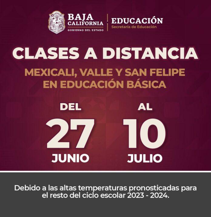 ANUNCIA GOBERNADORA MARINA DEL PILAR CLASES A DISTANCIA EN MEXICALI, SU VALLE Y SAN FELIPE POR ALTAS TEMPERATURAS. lasnoticias.info