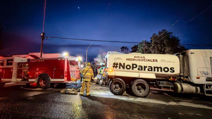 APOYA CESPTE AL HEROICO CUERPO DE BOMBEROS DE TECATE A COMBATIR INCENDIOS EN COLONIA DOWNEY Y ENCANTO SUR. lasnoticias.info