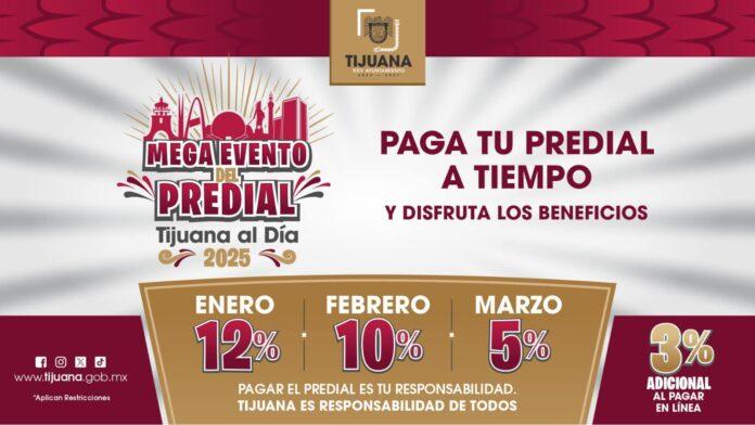 INVITA XXV AYUNTAMIENTO DE TIJUANA A APROVECHAR EL 3% DE DESCUENTO AL PAGAR EL IMPUESTO PREDIAL EN LÍNEA. lasnoticias.info