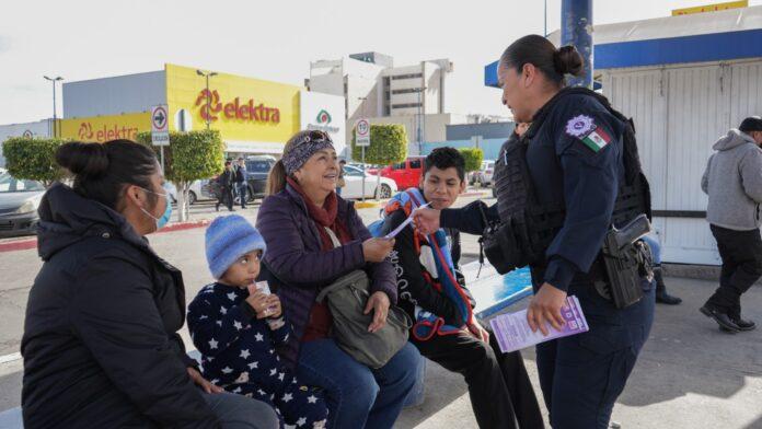 Instala Escuadrón Violeta de la SSPCM módulo informativo para la prevención y la atención de la violencia de género.lasnoticias.info