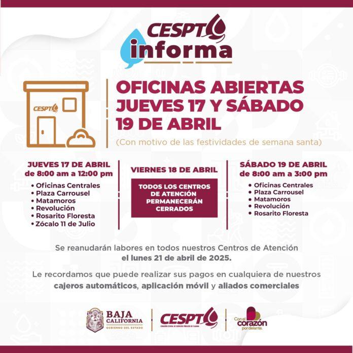 ANUNCIA CESPT HORARIOS ESPECIALES PARA ESTE FIN DE SEMANA.lasnoticias.info