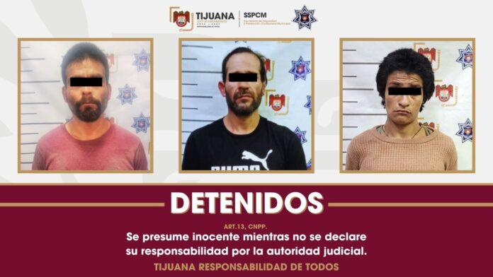 Aseguran elementos de la Policía Municipal a tres personas por delitos contra la salud