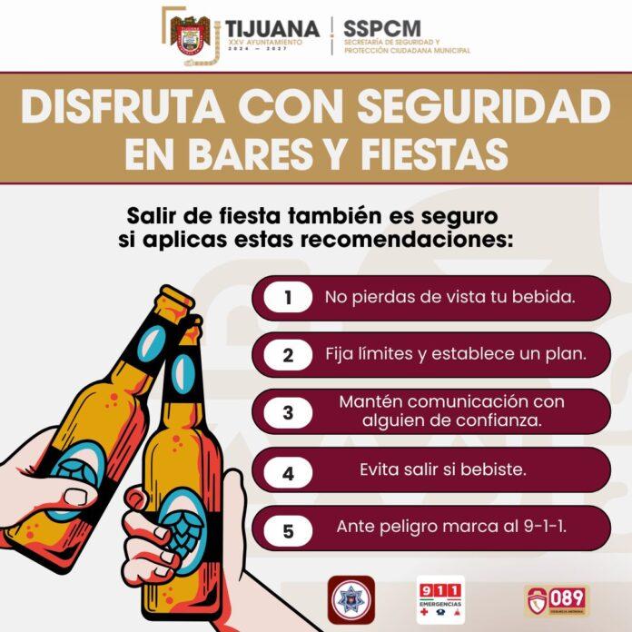 Emite SSPCM recomendaciones de autocuidado en bares y fiestas: disfruta con seguridad estas vacaciones
