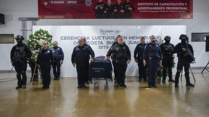 SSPCM rinde homenaje luctuoso al oficial Juan Carlos Acosta Jiménez