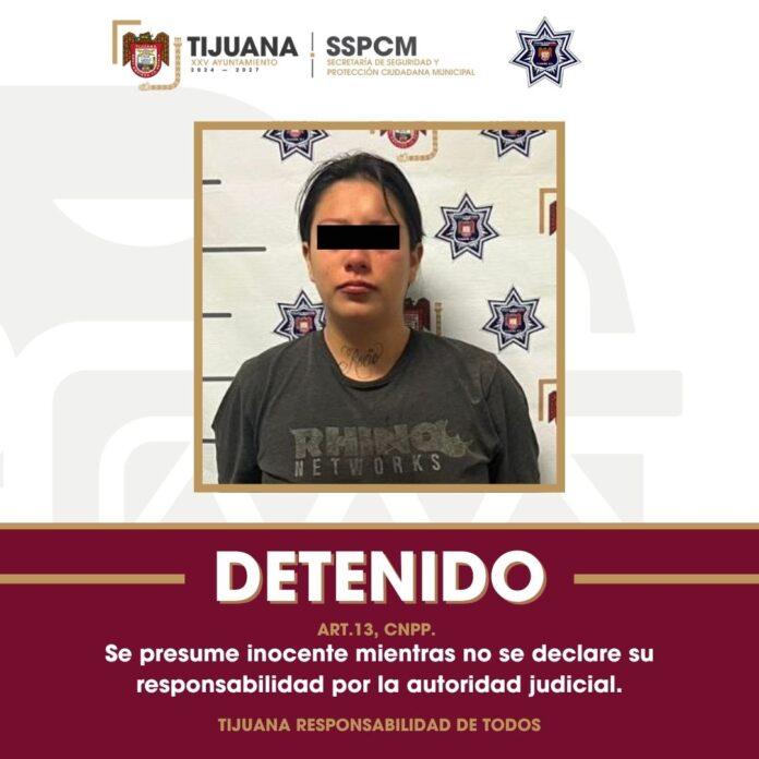 Captura Policía Municipal de Tijuana a mujer por lesionar con arma blanca a su pareja en la colonia Cuauhtémoc