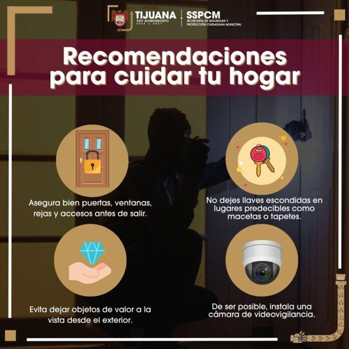 Exhorta SSPCM a tomar medidas preventivas para evitar robos a casa habitación en temporada vacacional