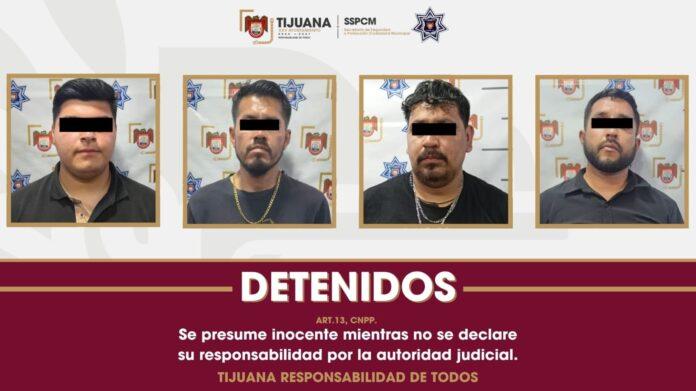 Asegura Policía Municipal a cuatro personas por realizar detonaciones al aire durante sepelio en Tijuana