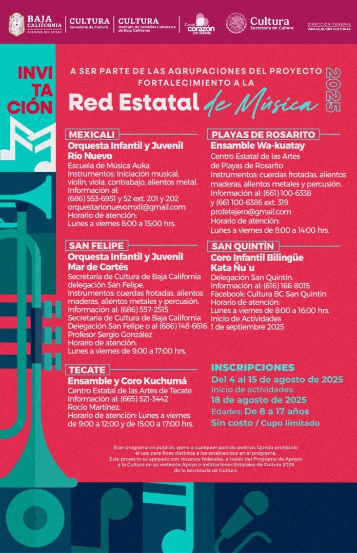 INSCRIPCIONES ABIERTAS PARA INTEGRAR UNA AGRUPACIÓN MUSICAL EN EL ESTADO.lasnoticias.info