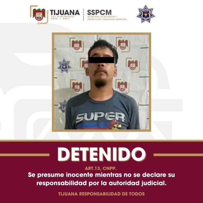 Trabajo coordinado de la Policía Municipal de Tijuana permite la detención de presunto homicida
