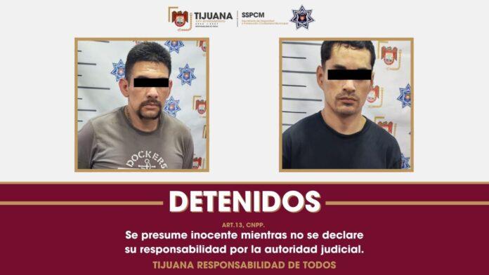Detiene Policía Municipal de Tijuana a dos personas por robo con violencia a tienda de abarrotes con arma de utilería