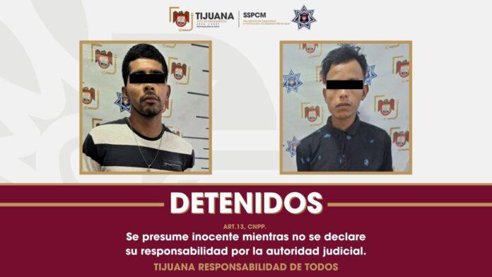 Detiene Policía Municipal de Tijuana a dos hombres por robo con violencia en la colonia El Lago
