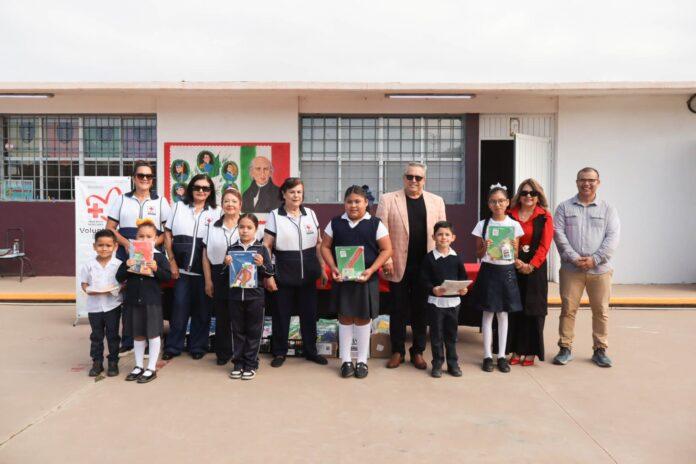 ENTREGA SECRETARÍA DE EDUCACIÓN Y DAMAS VOLUNTARIAS DE CRUZ ROJA 553 ÚTILES A ALUMNOS.lasnoticias.info