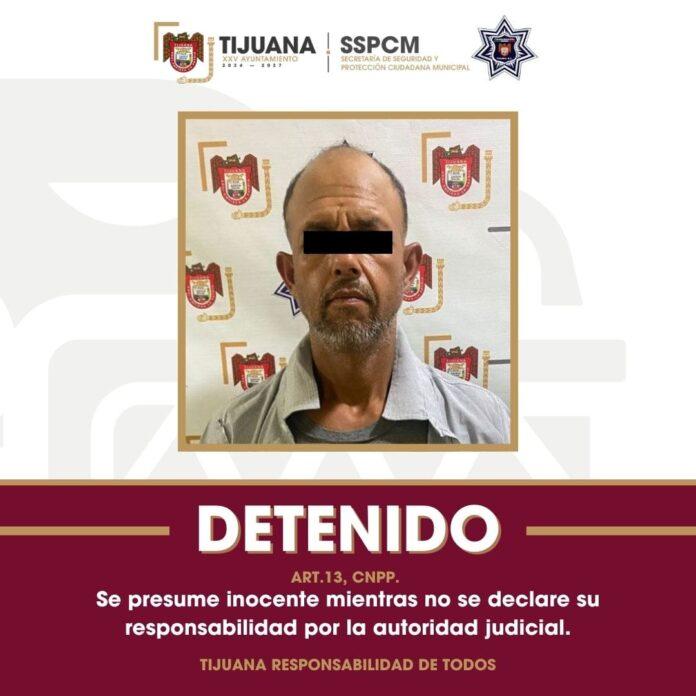 Detiene Policía Municipal de Tijuana a hombre por robo con violencia en la colonia Campestre Murua