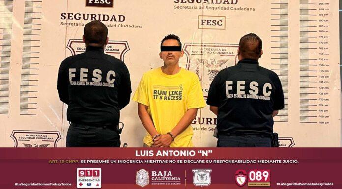 SSCBC, A TRAVÉS DEL ESCUADRÓN VIOLETA, DETIENE A HOMBRE POR VIOLENCIA FAMILIAR EN TIJUANA.lasnoticias.info