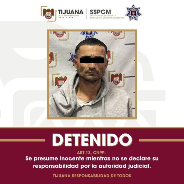 Captura Policía Municipal de Tijuana a presunto responsable de robo con violencia en la colonia Lago Sur