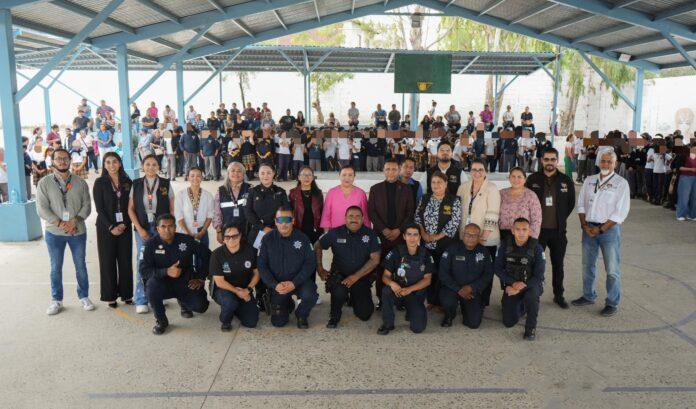 Fortalece SSPCM acciones preventivas con estudiantes de secundaria en la Sánchez Taboada