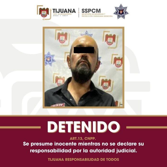 Detiene Policía Municipal de Tijuana a hombre por intento de robo con violencia a conductora de plataforma