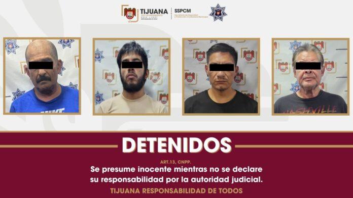 Asegura Policía Municipal a cuatro personas en posesión de drogas durante patrullajes preventivos