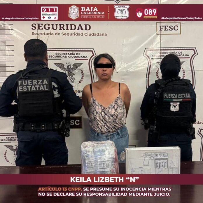 GRACIAS A DENUNCIA CIUDADANA FESC DETIENE A MUJER ARMADA EN TIJUANA.lasnoticias.info