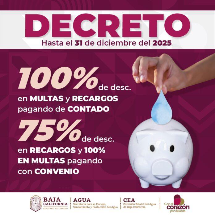 ANUNCIA SECRETARÍA DEL AGUA CONDONACIÓN DE MULTAS Y RECARGOS.lasnoticias.info