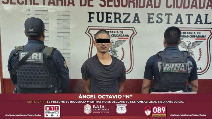 DETIENE FUERZA ESTATAL A SUJETO ARMADO Y CON ORDEN DE APREHENSIÓN EN MEXICALI.lasnoticias.info