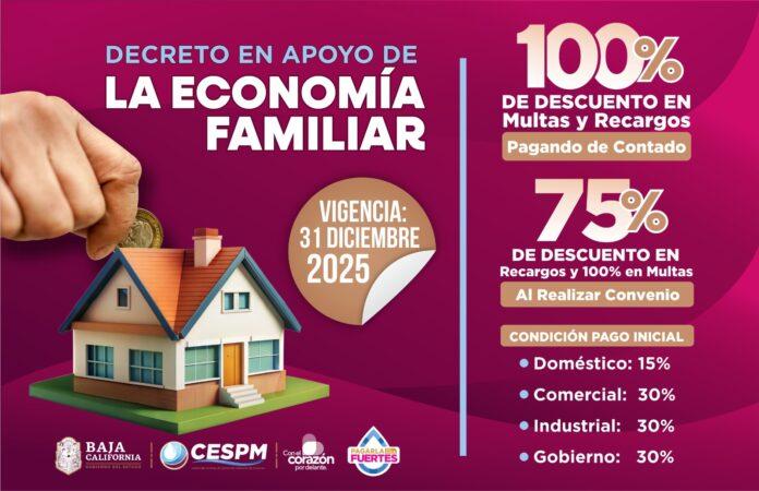 IMPULSA CESPM DECRETO EN APOYO A LA ECONOMÍA FAMILIAR CON DESCUENTOS EN MULTAS Y RECARGOS.lasnoticias.info