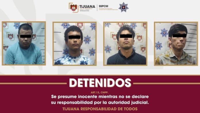 Asegura Policía Municipal a cuatro sujetos y confisca cartuchos útiles en fraccionamiento Alameda