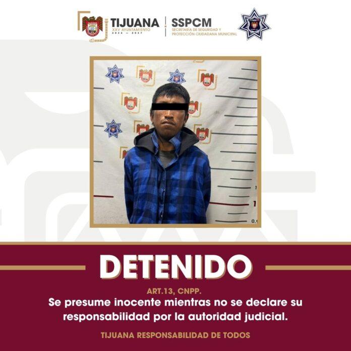 Asegura Policía Municipal de Tijuana a una persona por daños en propiedad ajena