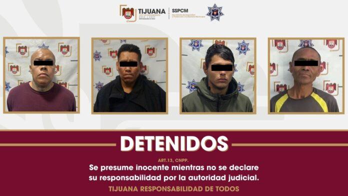 Captura Policía Municipal de Tijuana a cuatro personas con órdenes de aprehensión, una de ellas requerida en Estados Unidos