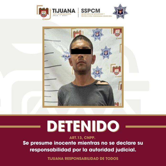 Logra Policía Municipal de Tijuana detención de un hombre tras robo con violencia en la colonia San Jorge