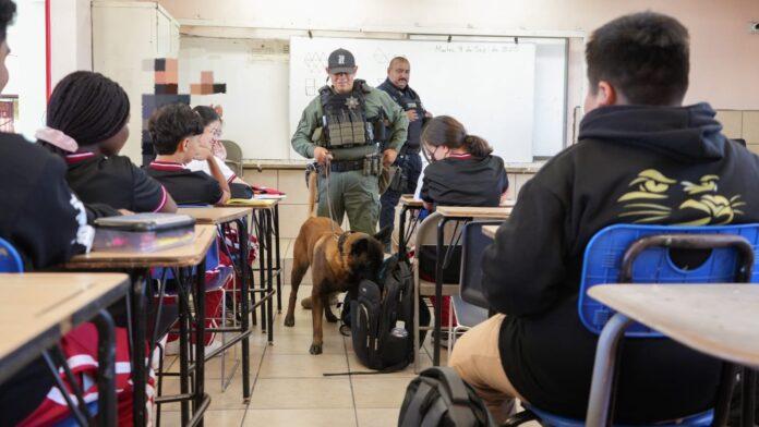 Refuerza SSPCM la seguridad estudiantil con más de 100 intervenciones en escuelas durante el primer año de gobierno