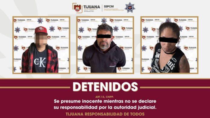 Asegura Policía Municipal de Tijuana a tres personas con narcóticos; se presume su probable participación en intento de homicidio