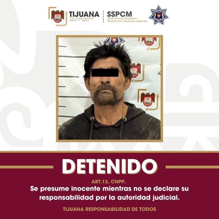 Detiene Policía municipal de Tijuana a hombre tras intento de robo con violencia a taxista