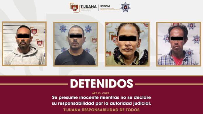 Asegura Policía Municipal a cuatro personas por delitos contra la salud