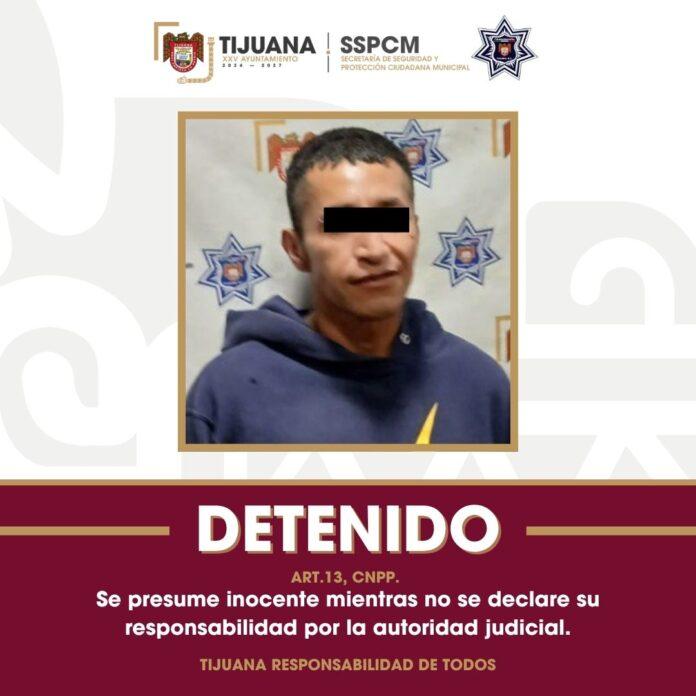 Captura Policía Municipal de Tijuana a hombre por agredir a su pareja en la colonia Xicoténcatl Leyva